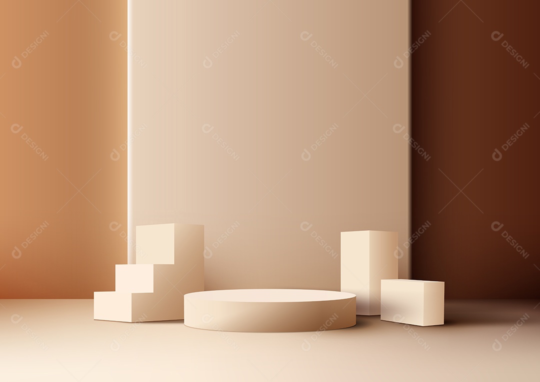 Cenário Realista 3D Ilustração Vetor EPS