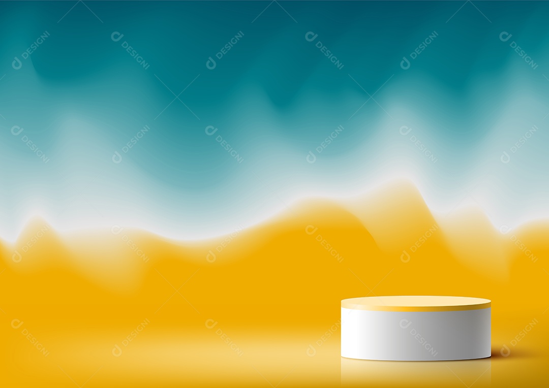 Cenário Realista 3D Ilustração Vetor EPS