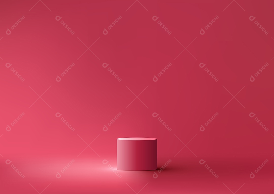 Cenário Rosa Realista 3D Ilustração Vetor EPS