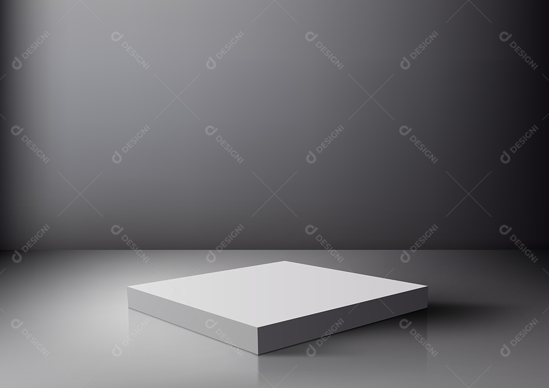 Cenário Cinza Realista 3D Ilustração Vetor EPS