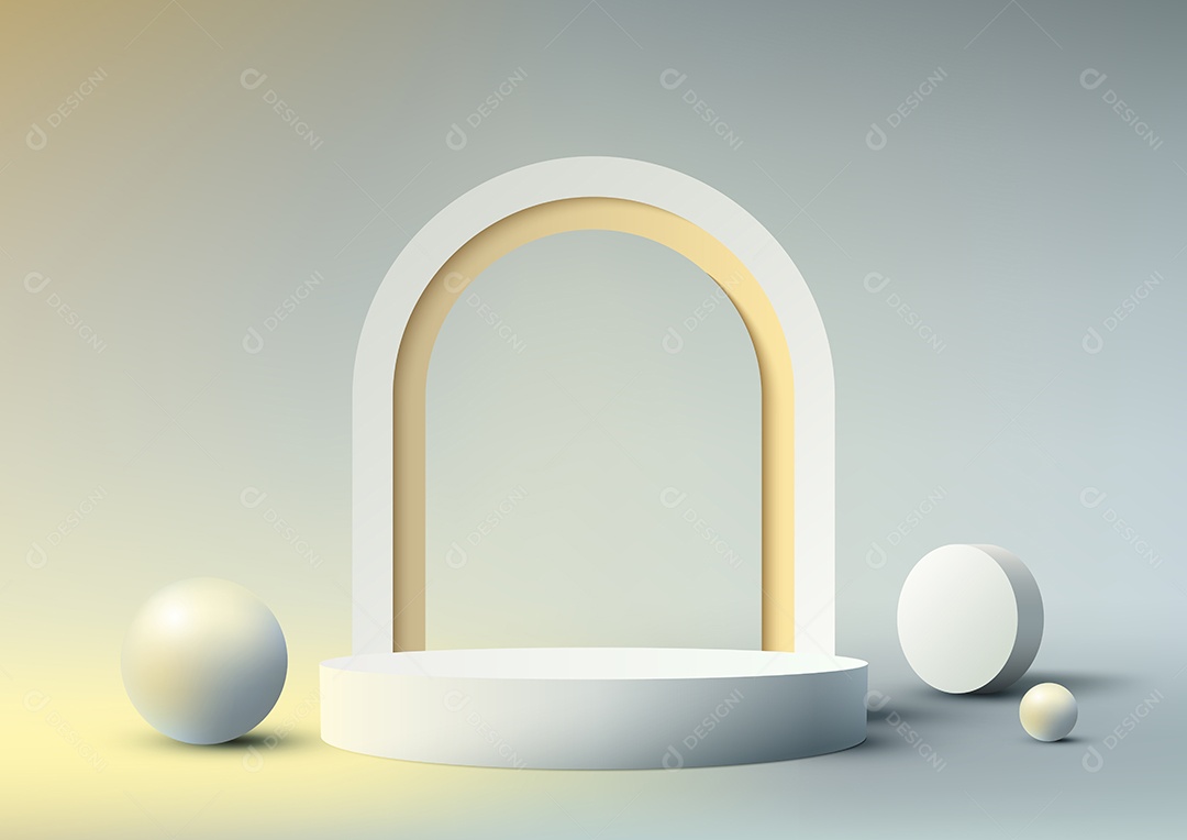 Cenário Realista 3D Ilustração Vetor EPS