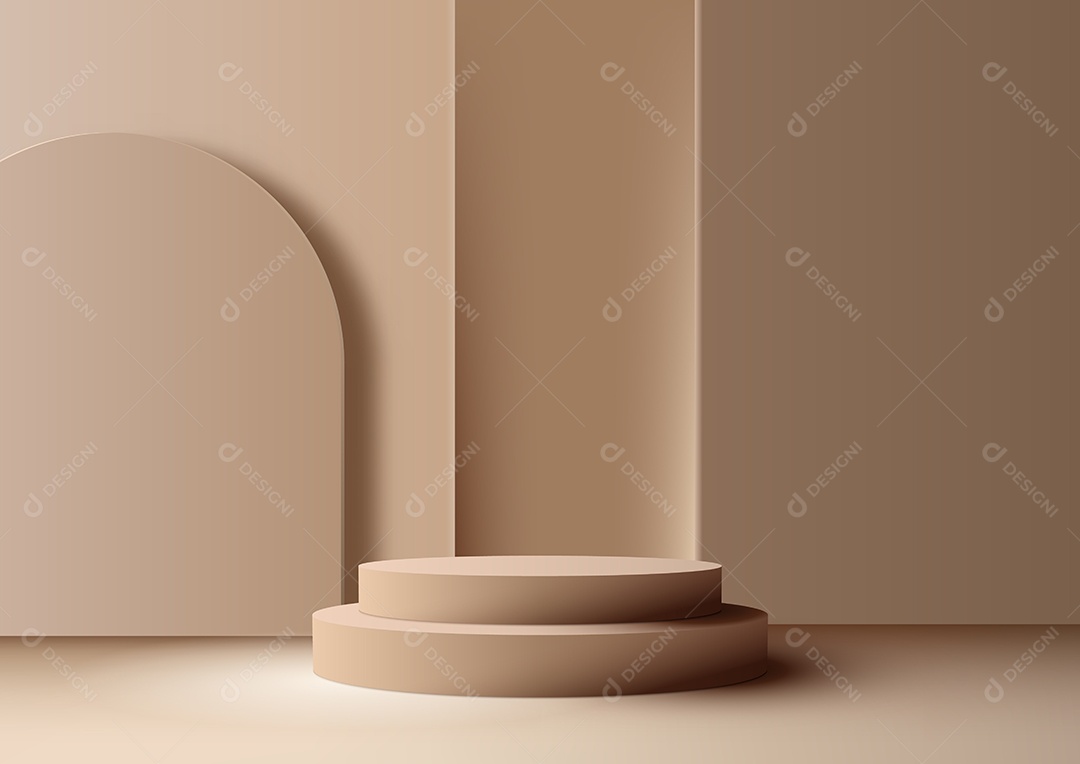 Cenário Realista 3D Ilustração Vetor EPS