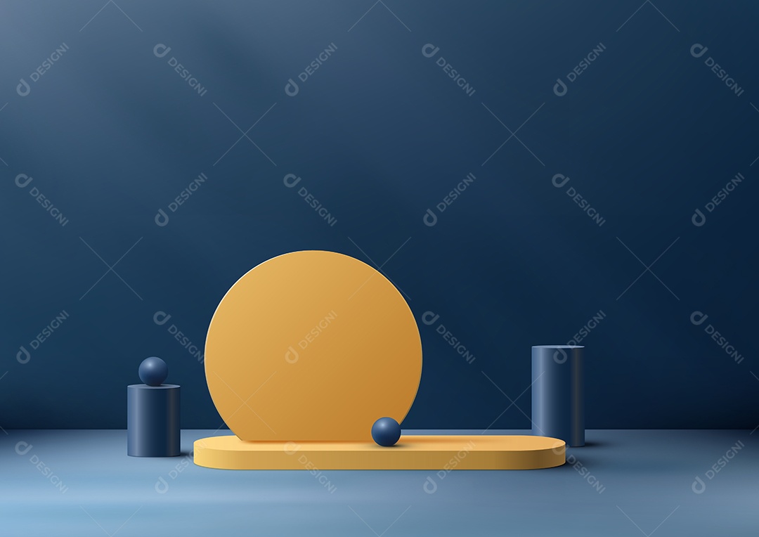 Cenário Realista 3D Ilustração Vetor EPS