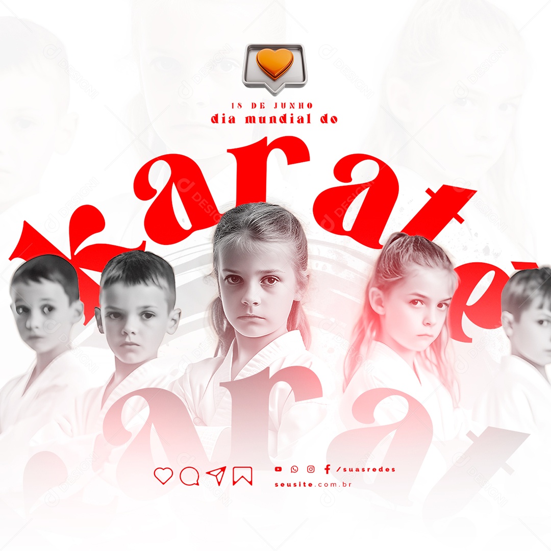Dia Mundial Do Karatê 18 De Junho Social Media PSD Editável