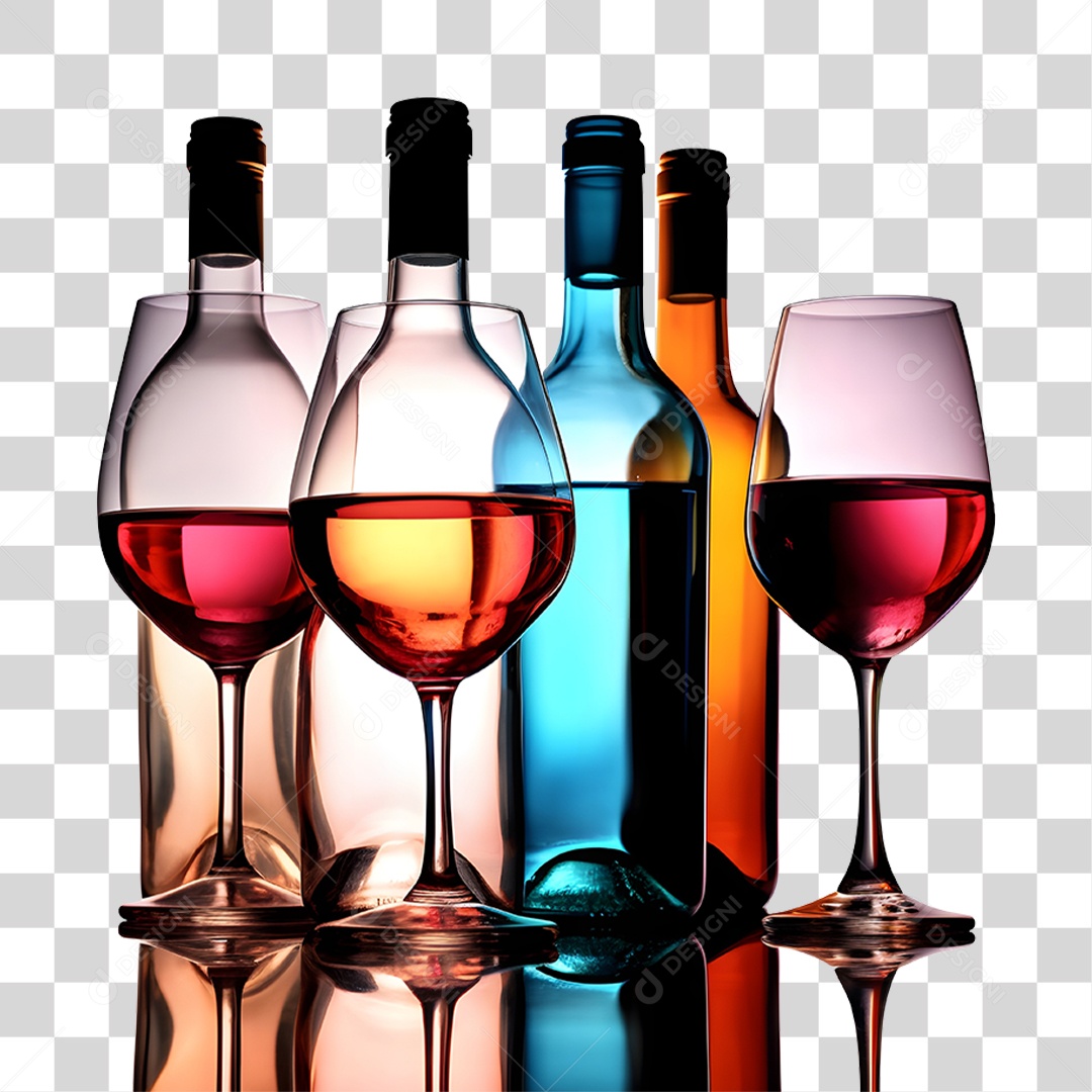 Garrafa de bebida alcoólica PNG Transparente