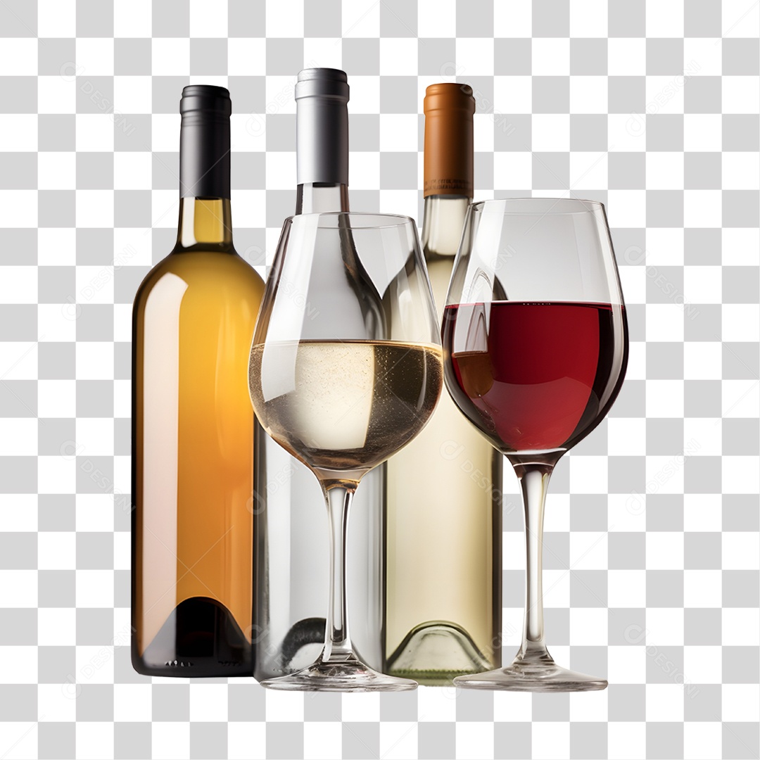 Garrafa de bebida alcoólica PNG Transparente