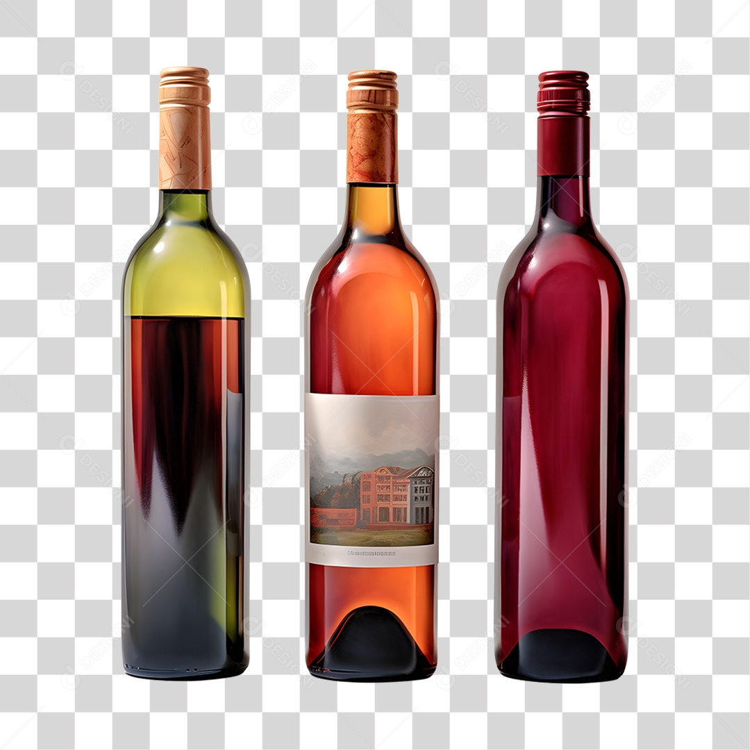 Garrafas de bebida alcoólica PNG Transparente