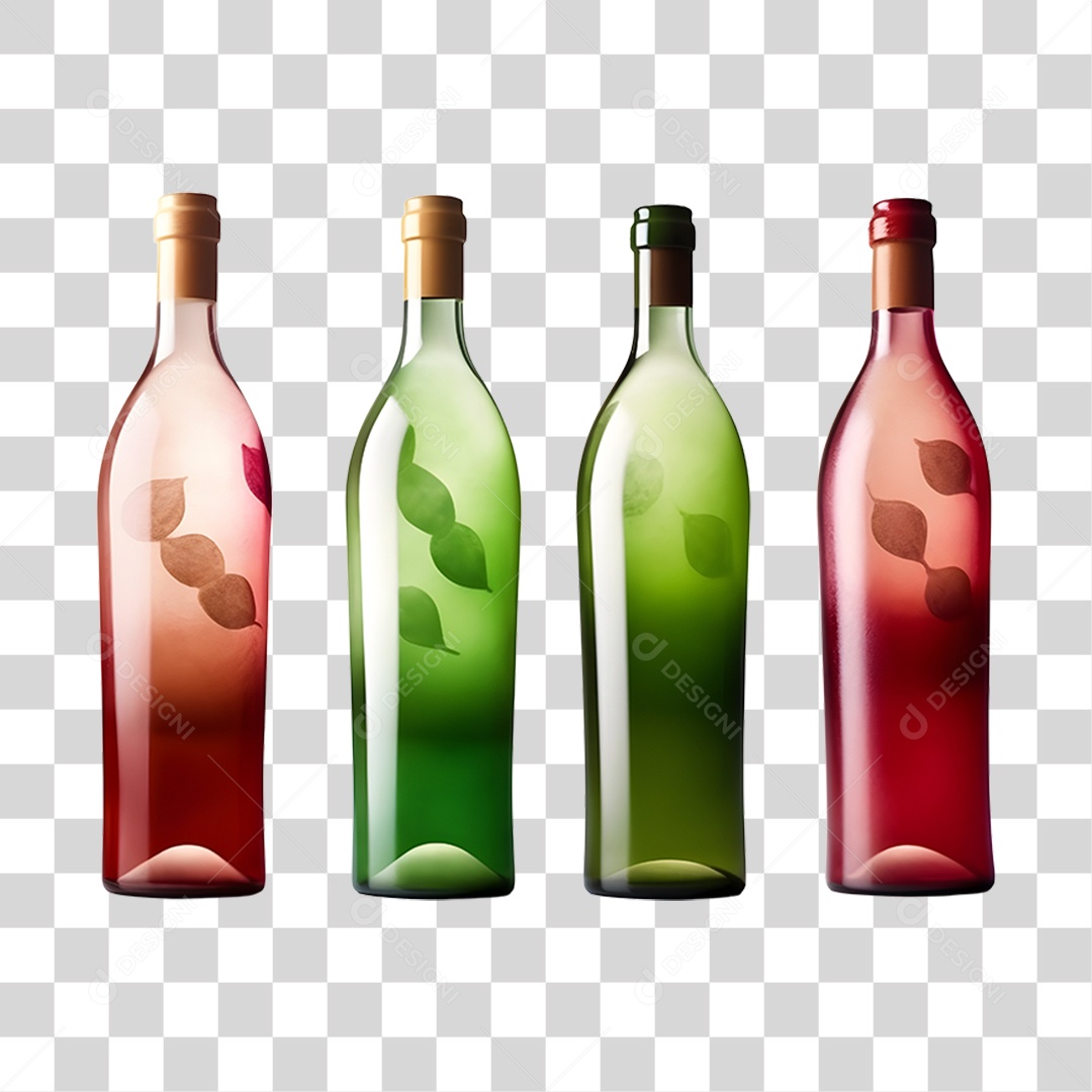 Garrafa de bebida alcoólica PNG Transparente