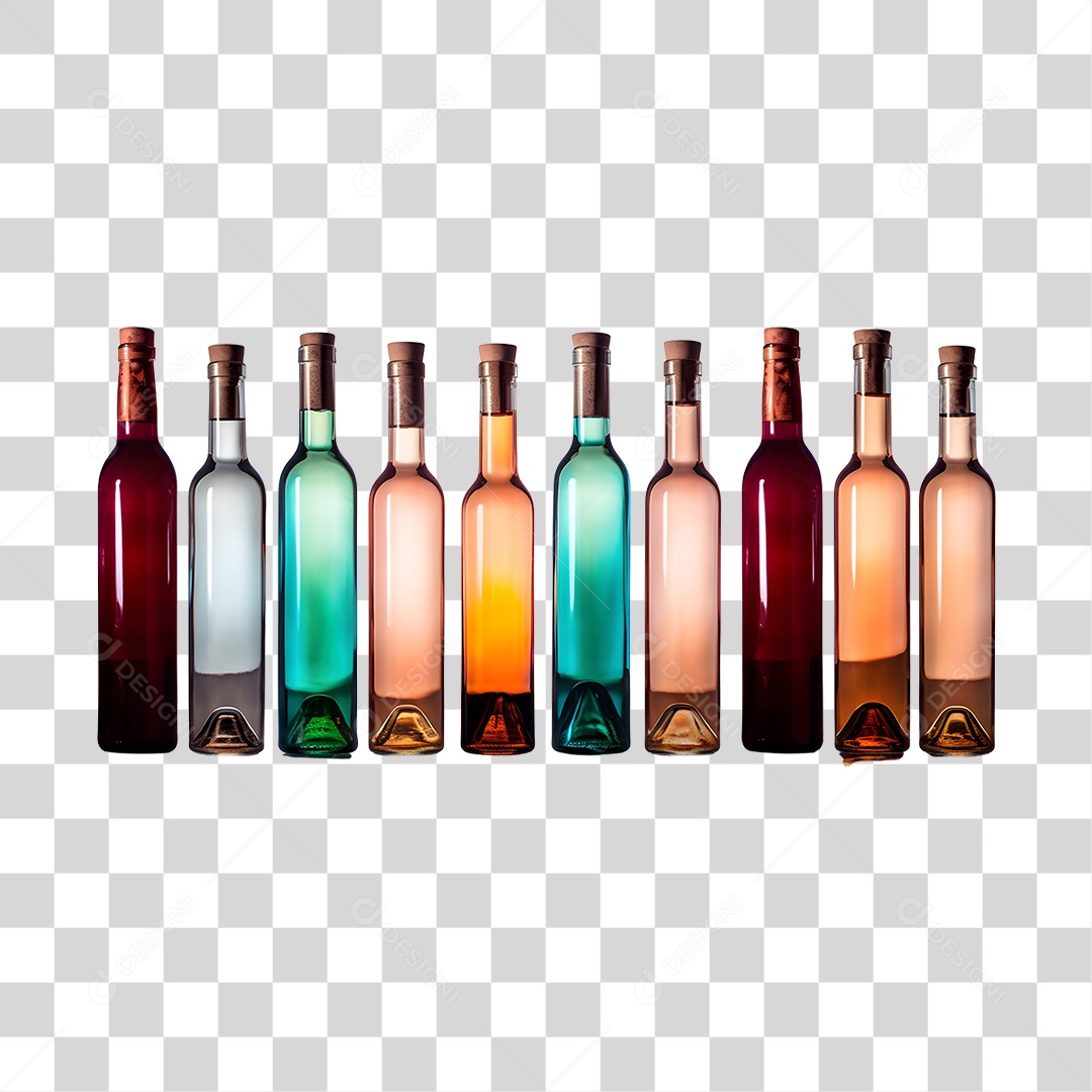 Garrafa de bebida alcoólica PNG Transparente