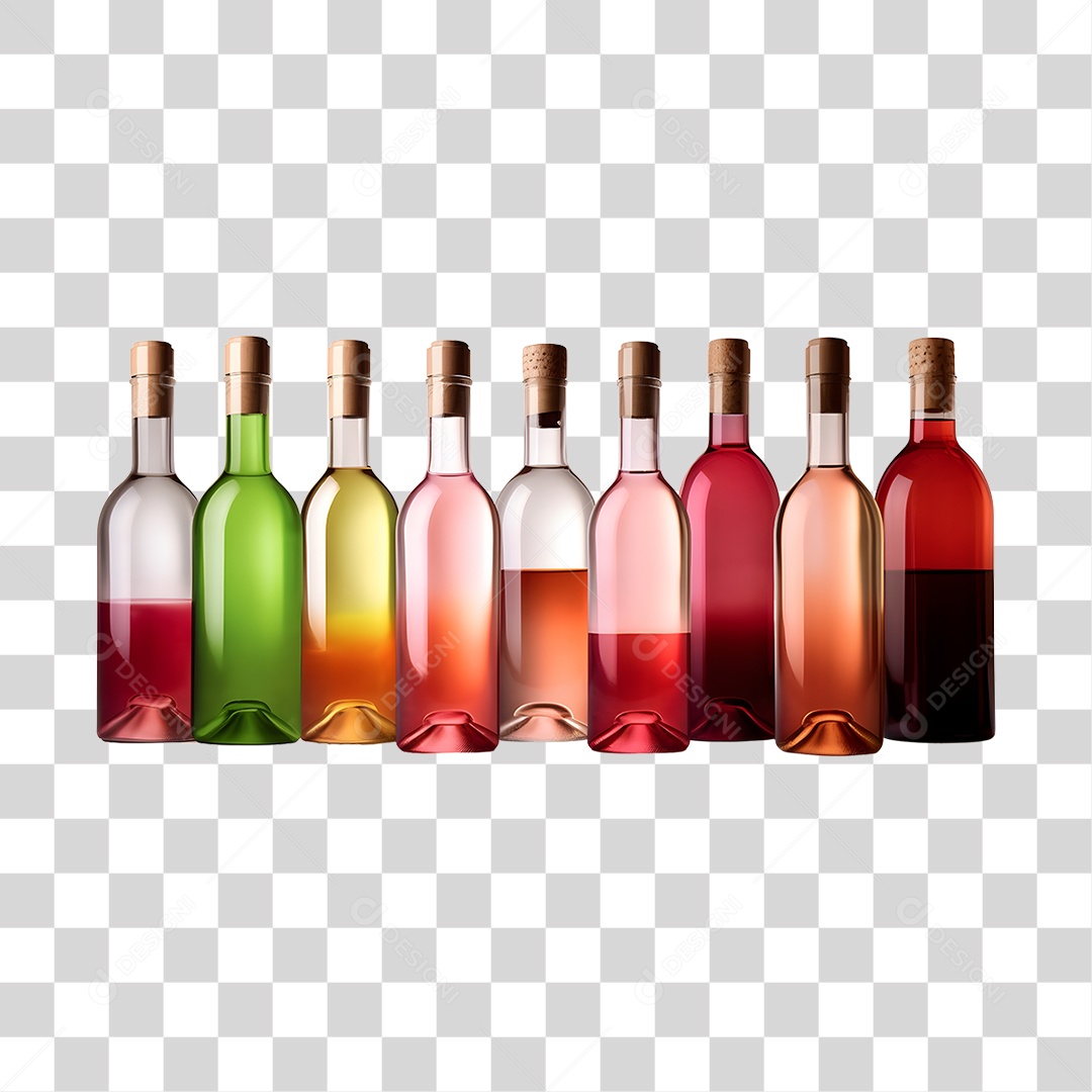 Garrafa de bebida alcoólica PNG Transparente