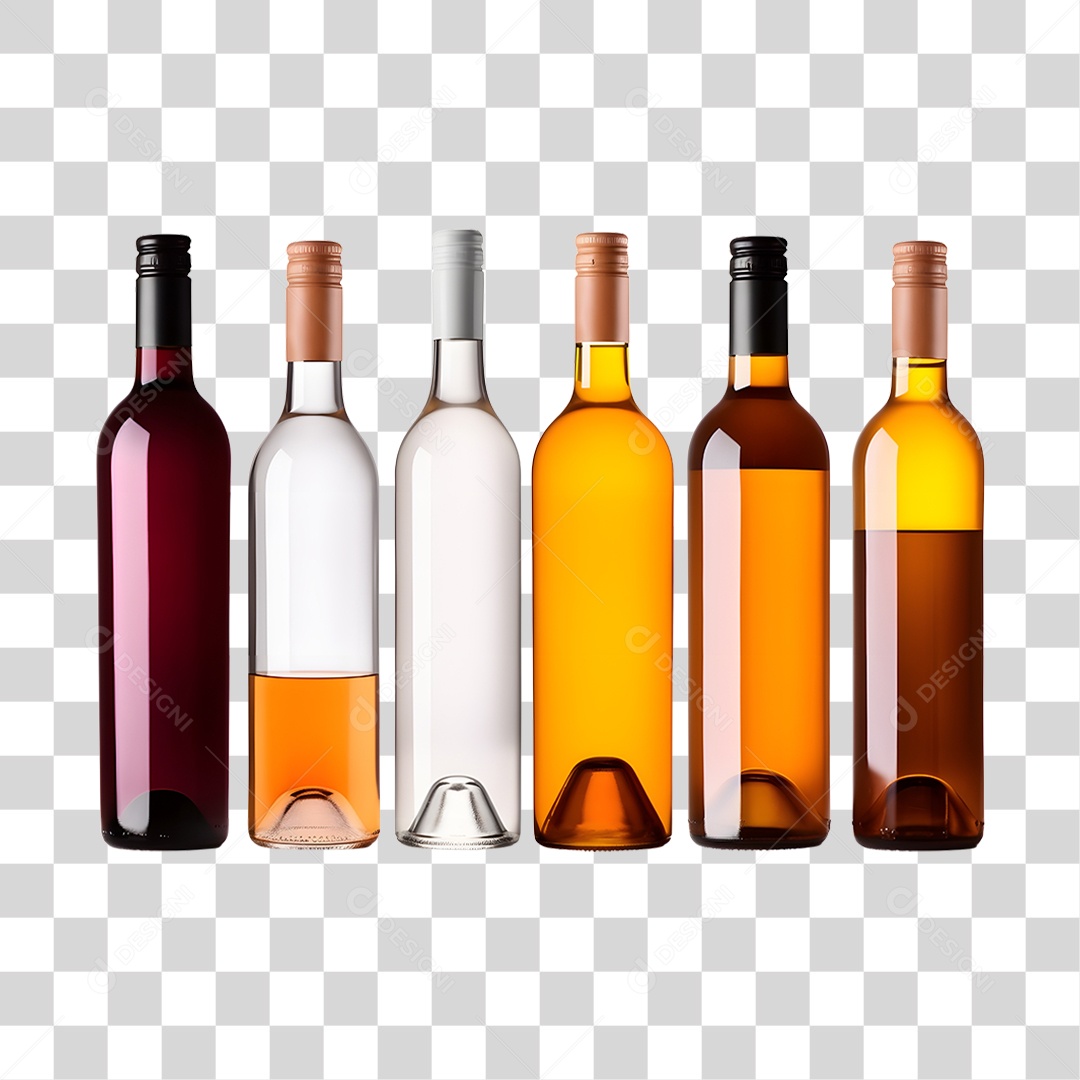 Garrafas de bebida alcoólica PNG Transparente