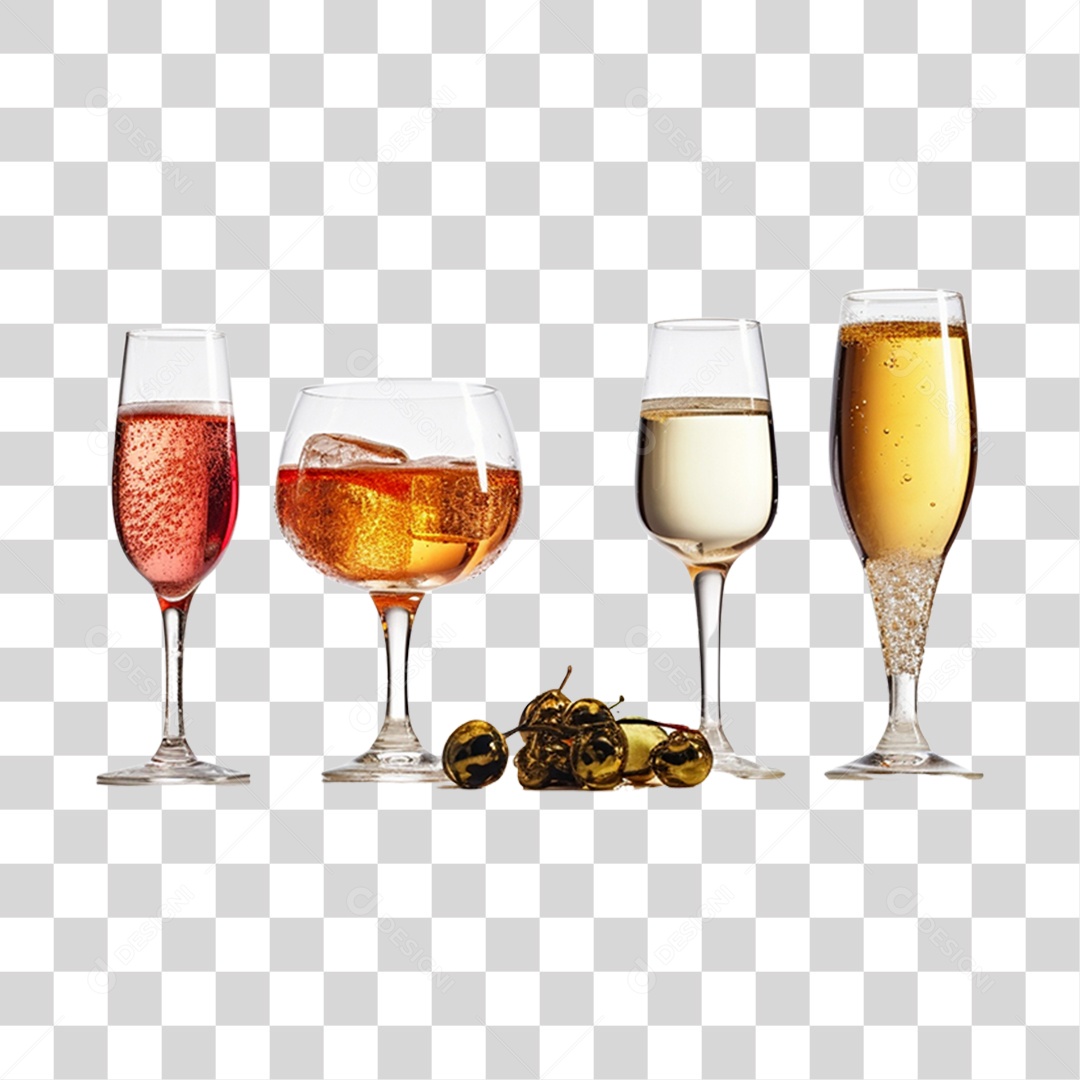 Copo de bebida alcoólica PNG Transparente