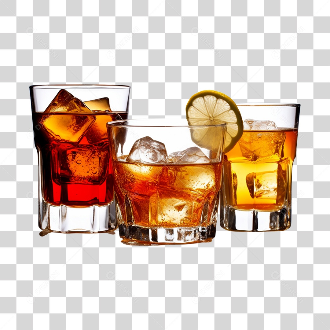 Copo de bebida alcoólica PNG Transparente