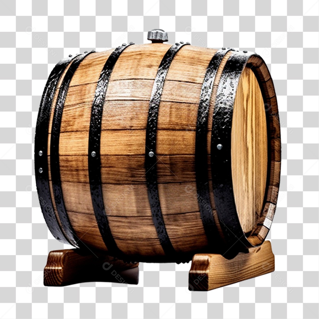 Barril de bebida alcoólica PNG Transparente