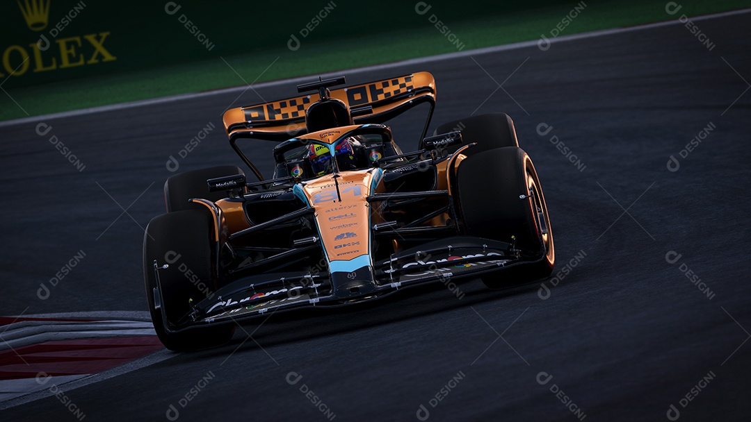 Ilustração 3D do carro McLaren F1