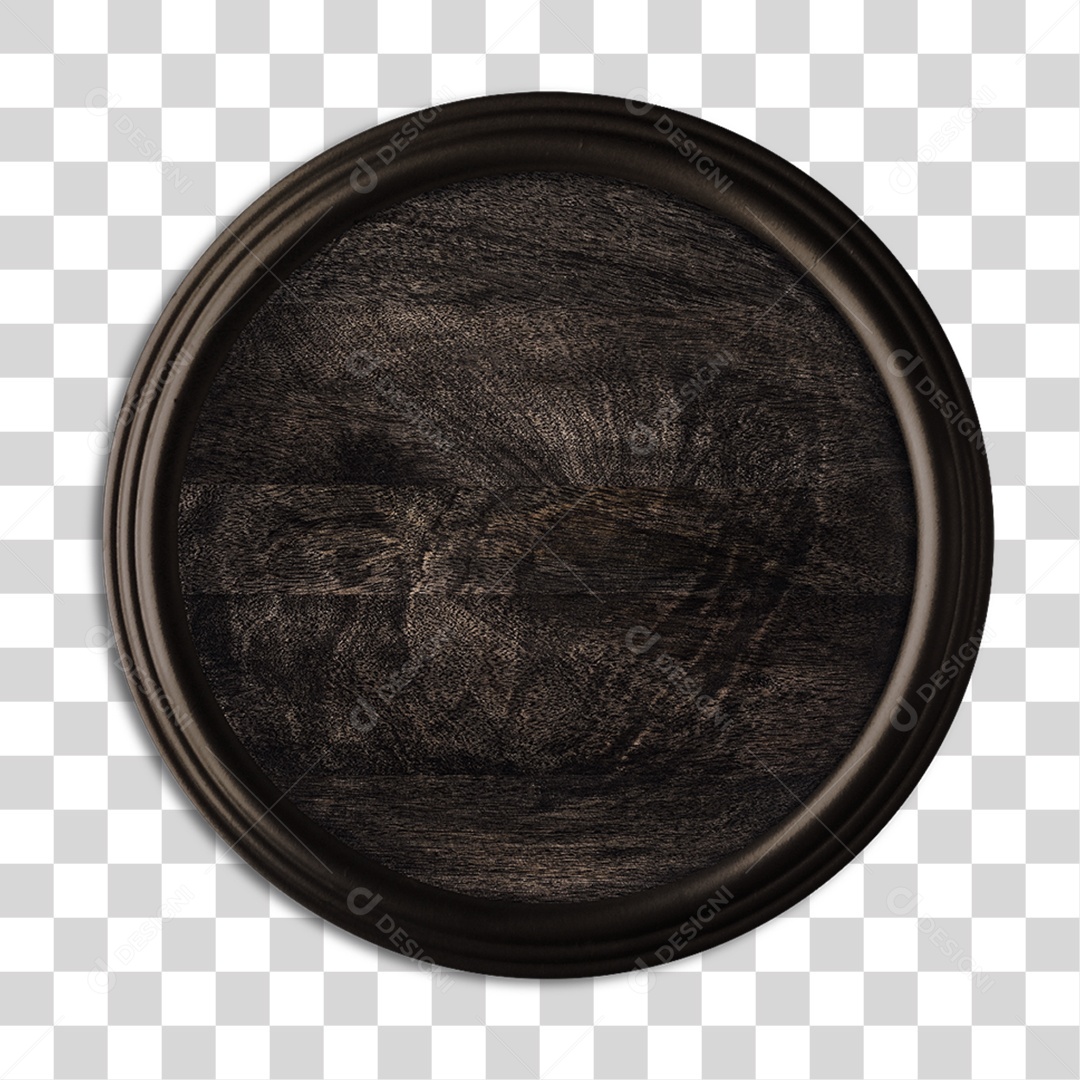 Elemento 3D Círculo De Madeira PNG Transparente