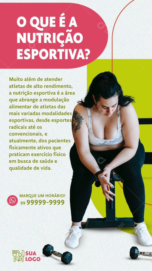 Story O Que é a Nutrição Esportiva Social Media PSD Editável