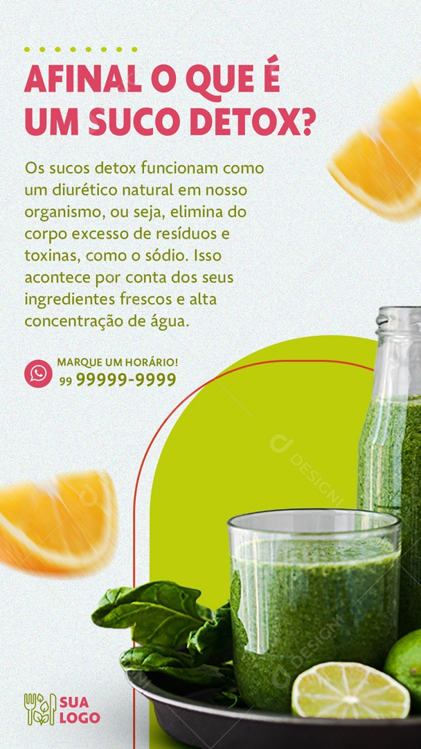 Story Afinal o Que e um Suco Detox Social Media PSD Editável