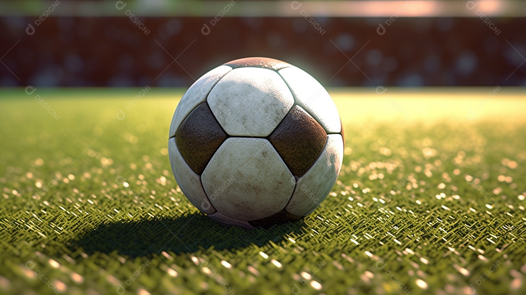 Detalhes de uma bola de futebol
