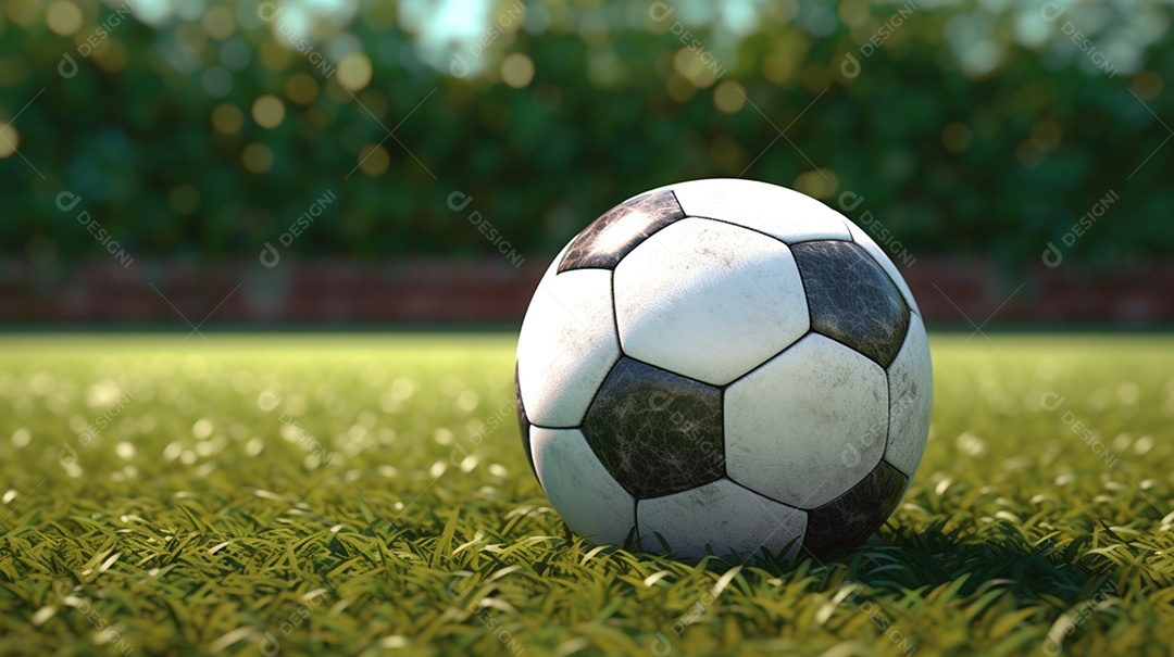 Detalhes de uma bola de futebol