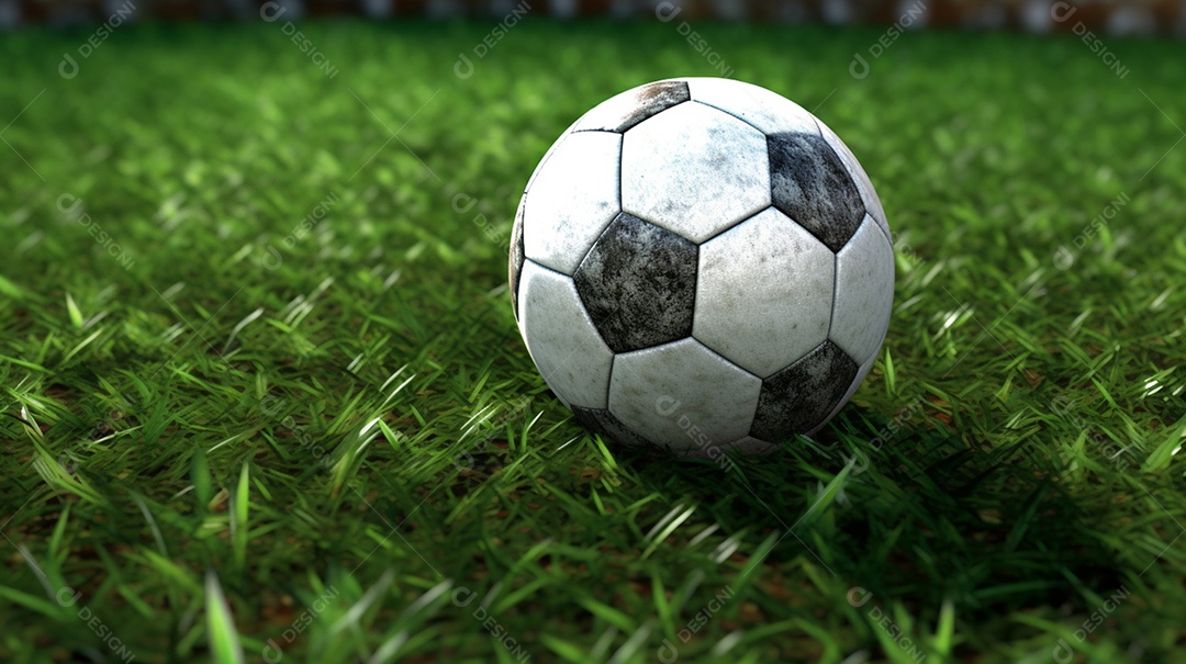 Detalhes de uma bola de futebol