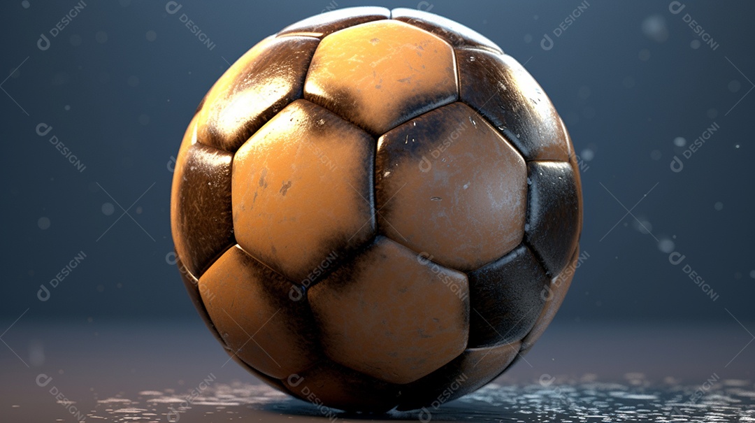 Detalhes de uma bola de futebol