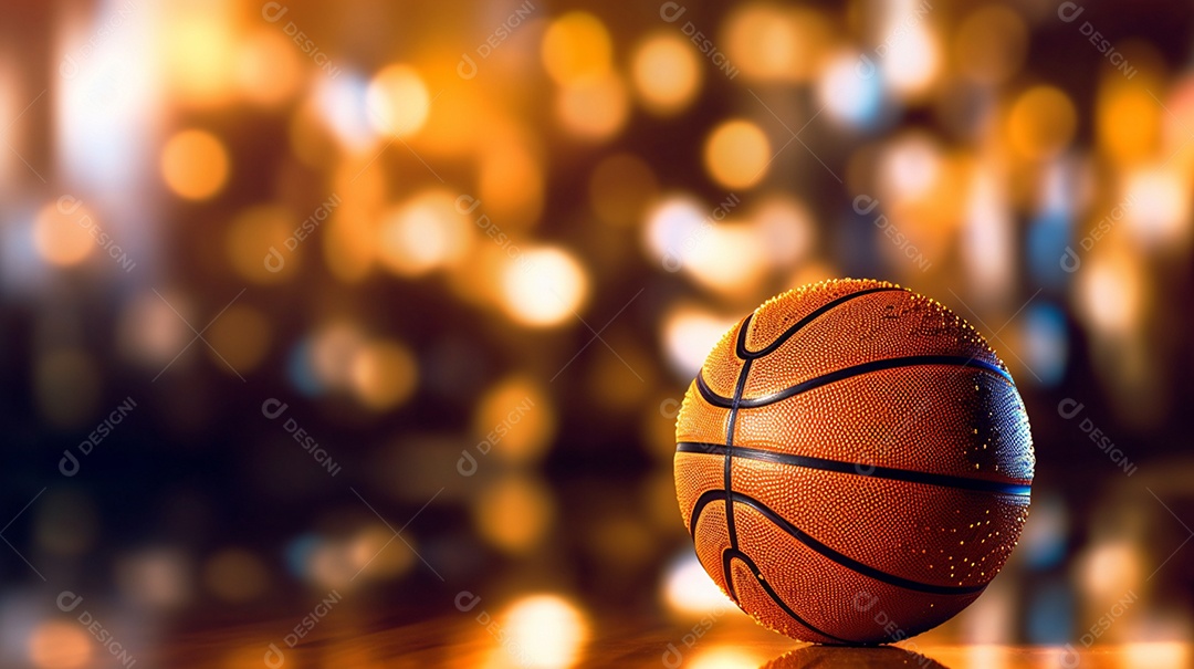 Detalhes de uma bola de basquete