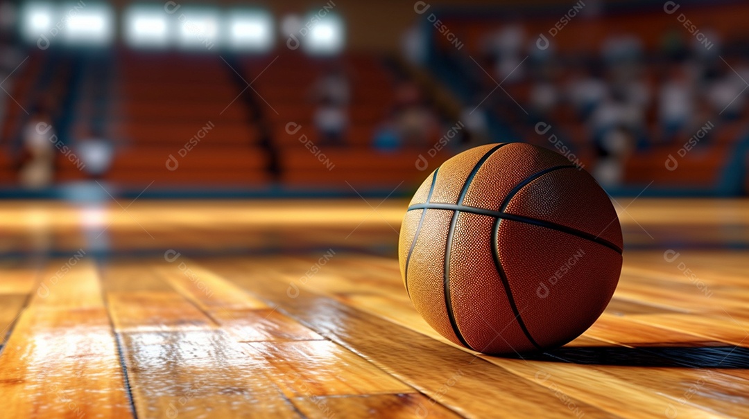 Detalhes de uma bola de basquete