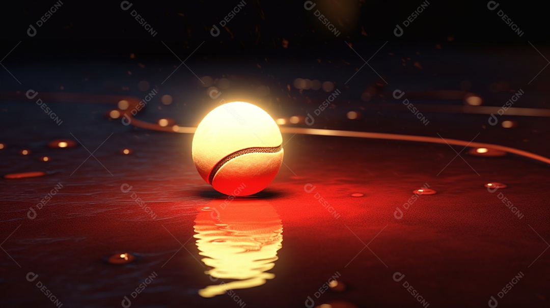 Detalhes de uma bola de tênis