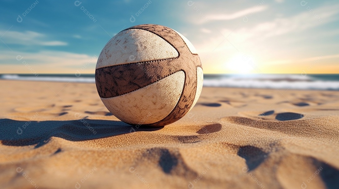 Detalhes de uma bola de vôlei