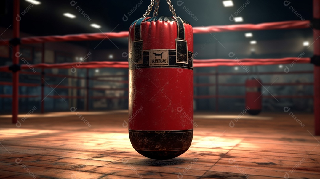 Detalhes de um saco de pancadas