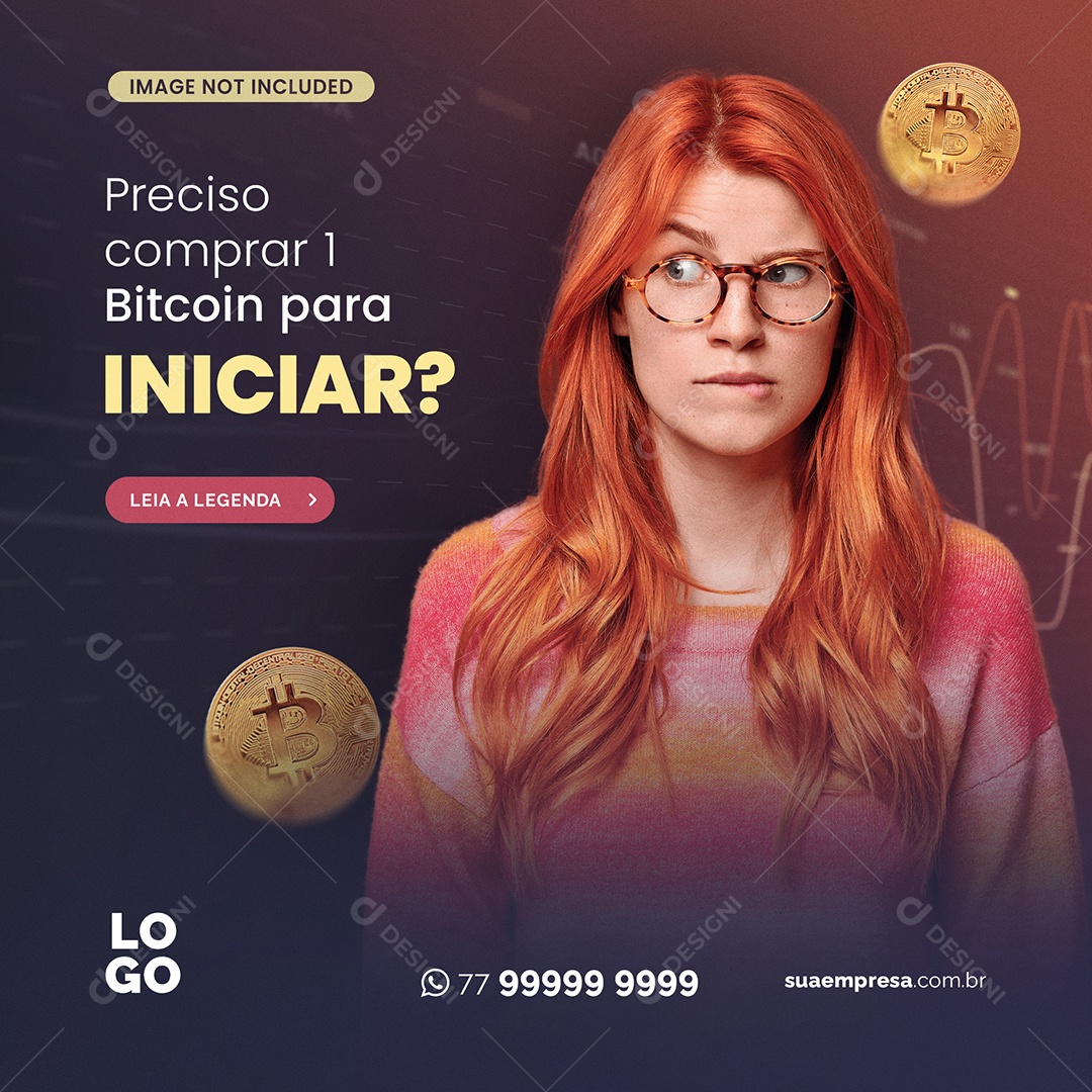 Preciso Comprar 1 Bitcoin Para Iniciar Socia Media PSD Editável