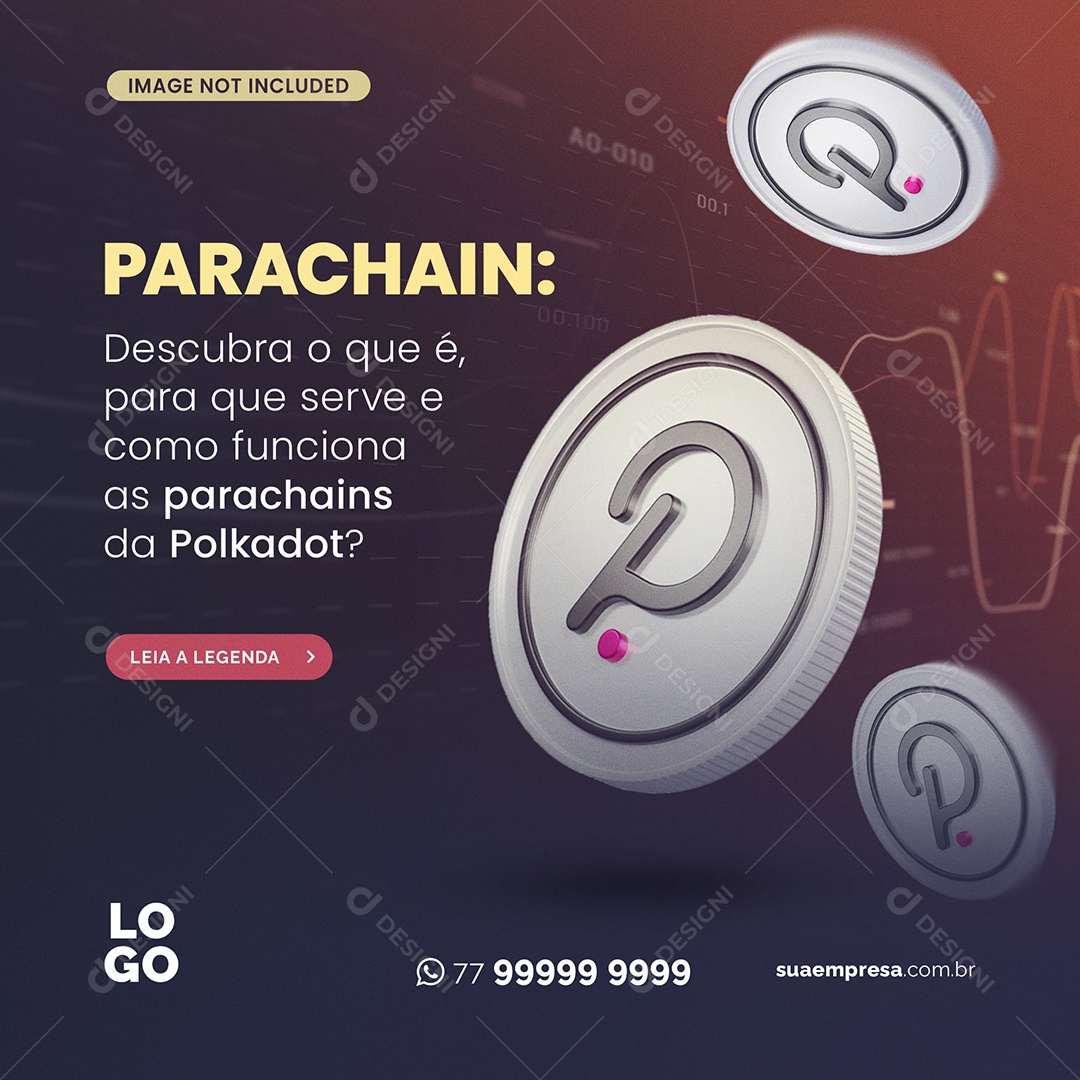O Que São Parachains da Polkadot Social Media PSD Editável
