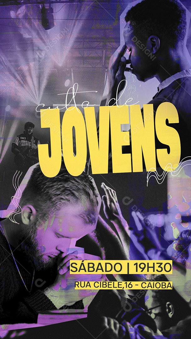 Social Media Story Culto De Jovens PSD Editável