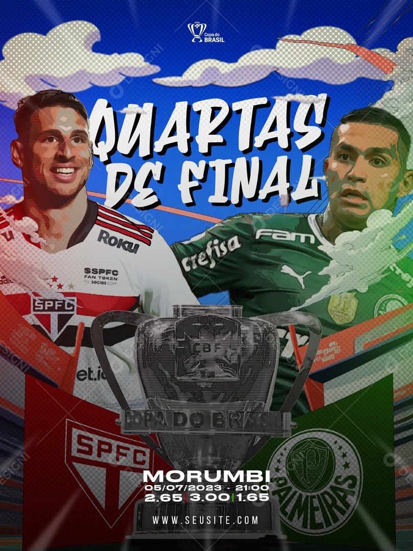 Flyer Quartas de Final Social Media PSD Editável