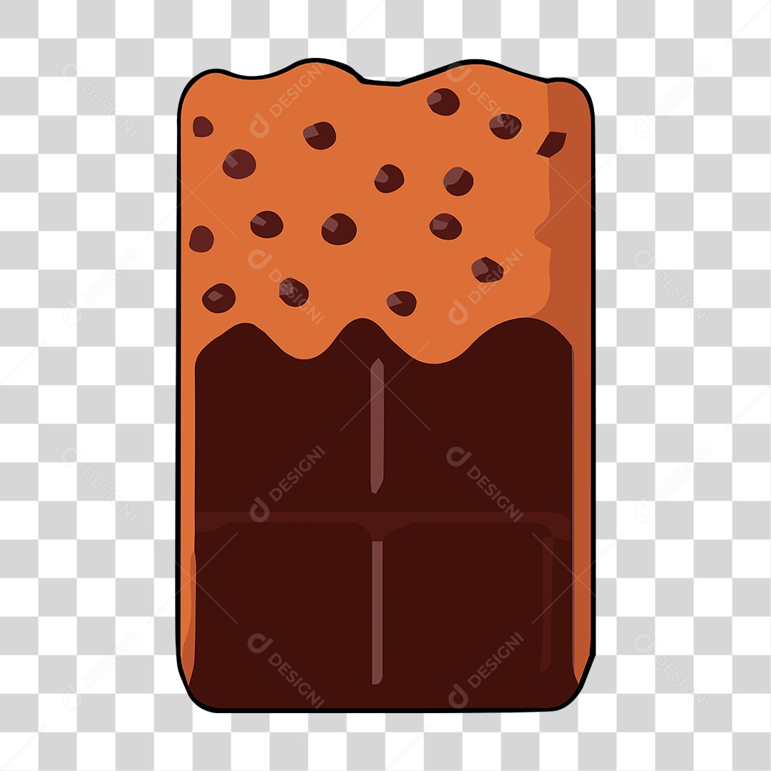 Elemento 3D Chocolate Cupcake Doce Para Composição PNG Transparente