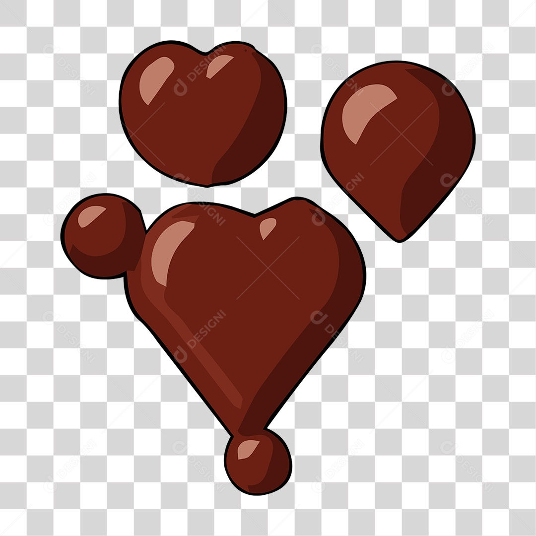 Elemento 3D Chocolate Cupcake Doce Para Composição PNG Transparente