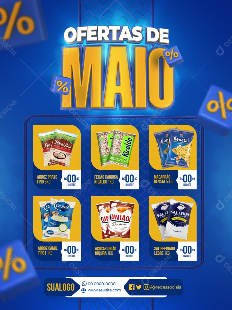 Ofertas de Maio Social Media PSD Editável
