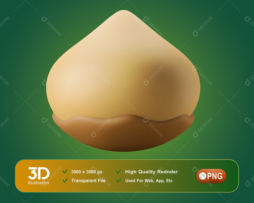 Elemento 3D Legumes Para Composição PSD