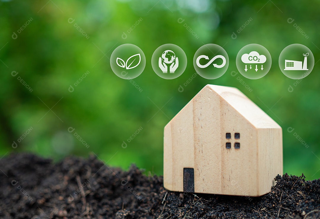 Conceito de redução de emissão de CO2, ambiente limpo e amigável sem emissões de dióxido de carbono.