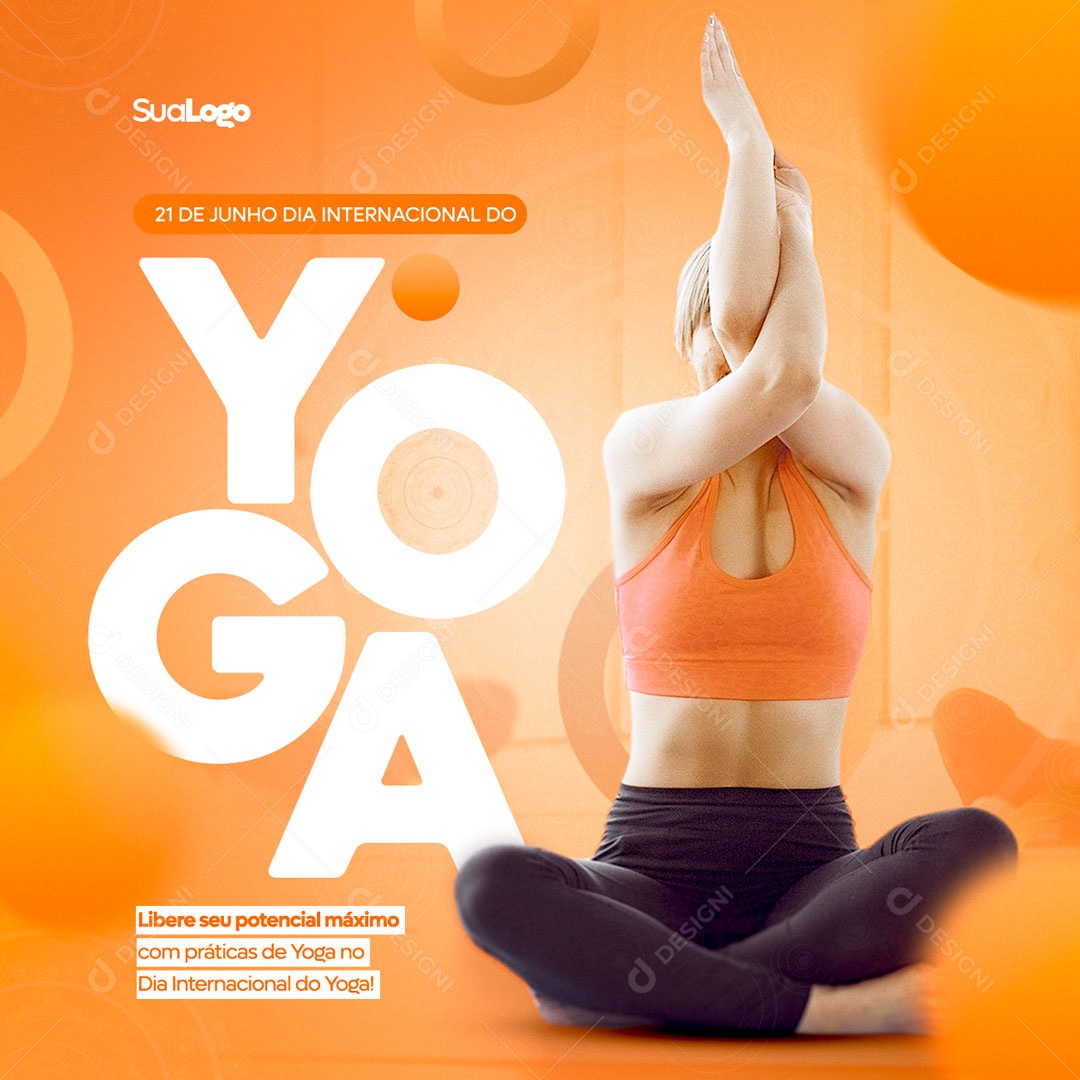 Social Media 21 De Junho Dia Internacional Do Yoga PSD Editável