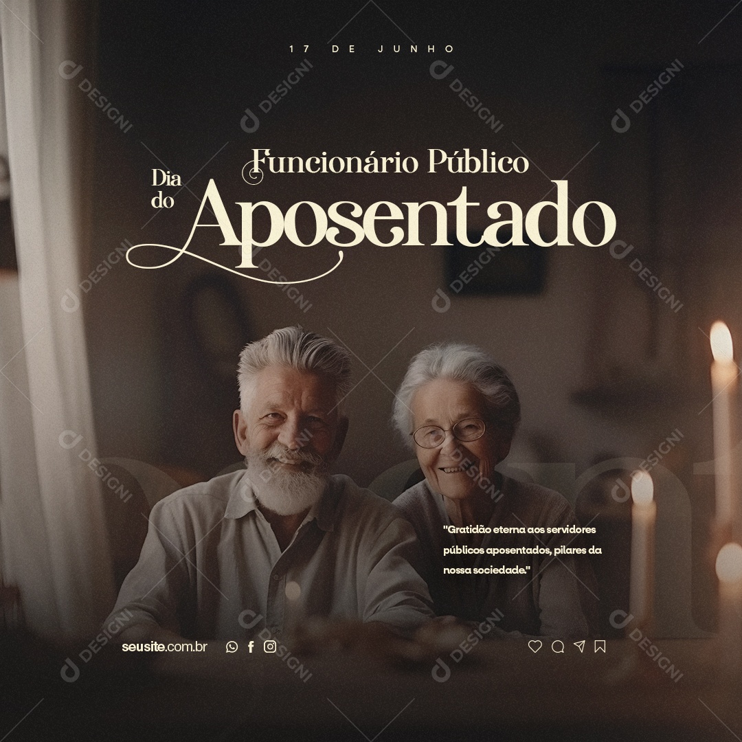 Gratidão Eterna Aos Servidores Públicos Dia Do Funcionário Público Aposentado Social Media PSD Editável