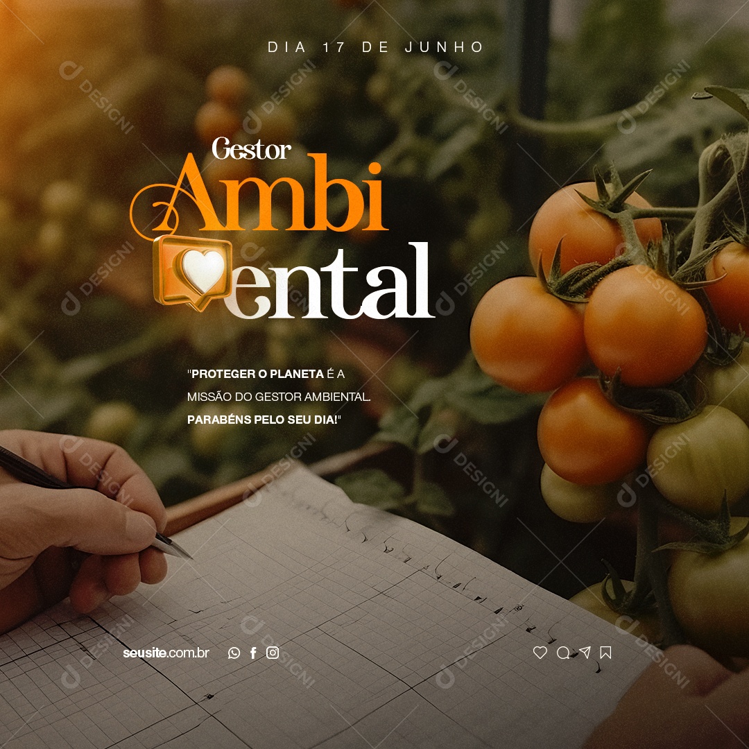 Proteger O Planeta É A Missão Do Gestor Ambiental Dia Do Gestor Ambiental Social Media PSD Editável