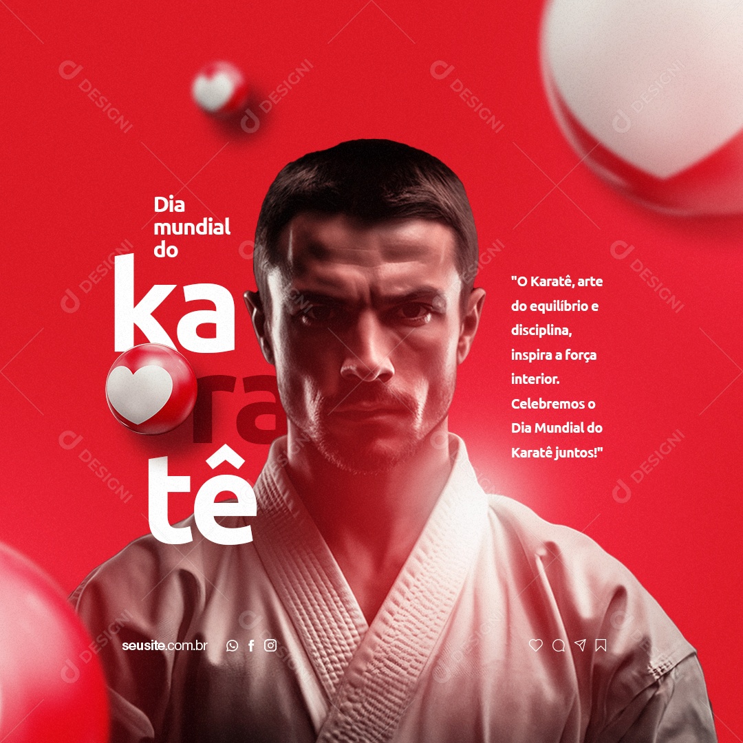O Karatê Arte Do Equilíbrio E Disciplina Dia Mundial Do Karatê Social Media PSD Editável