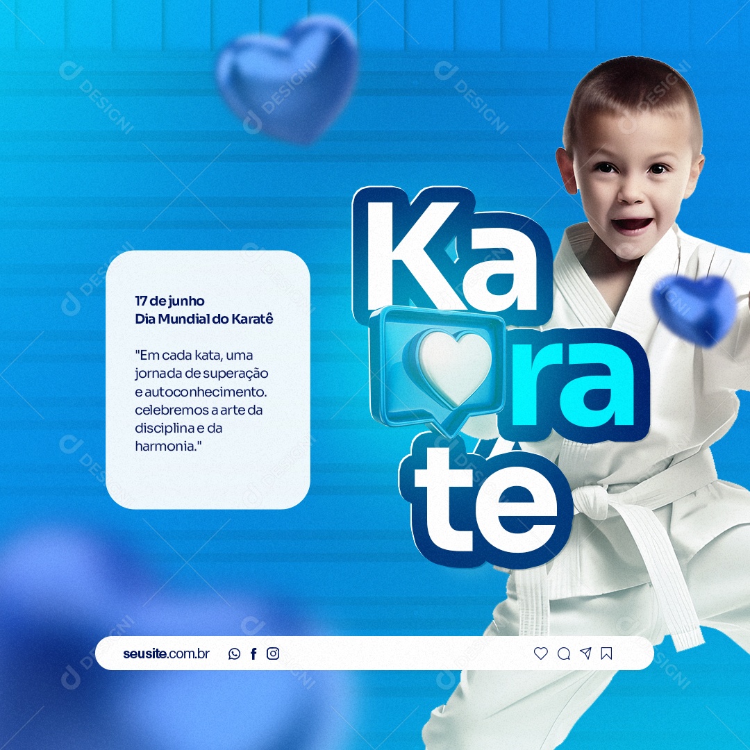 Em Cada Kata Uma Jornada De Superação Dia Mundial Do Karatê Social Media PSD Editável
