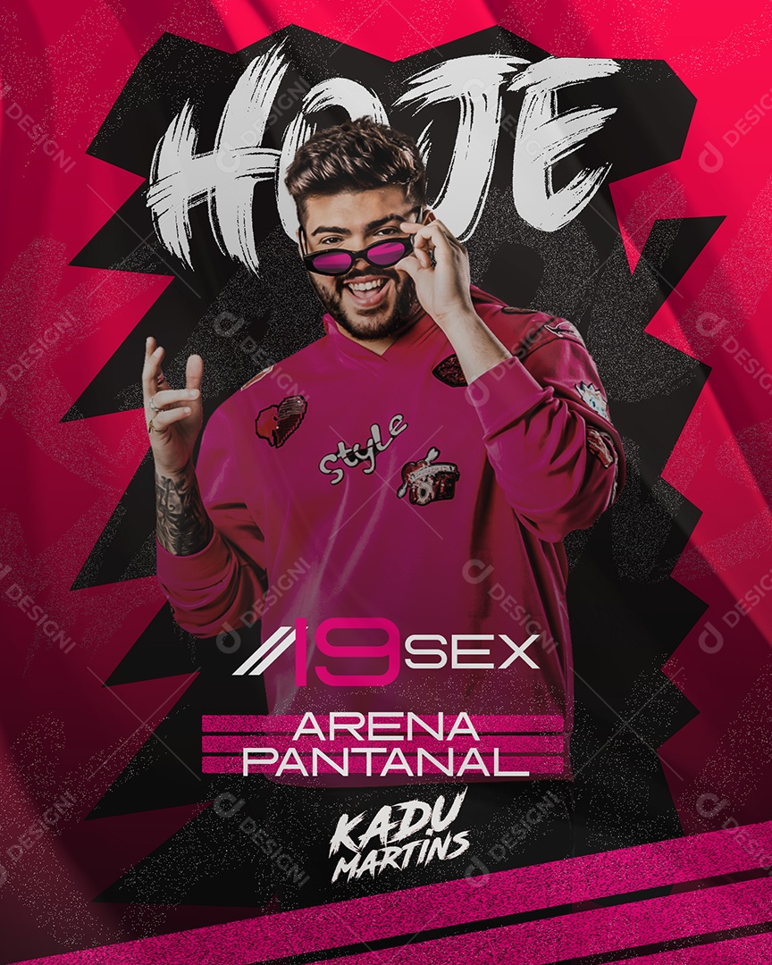 Social Media Flyer Feed Arena Pantanal Kadu Martins PSD Editável