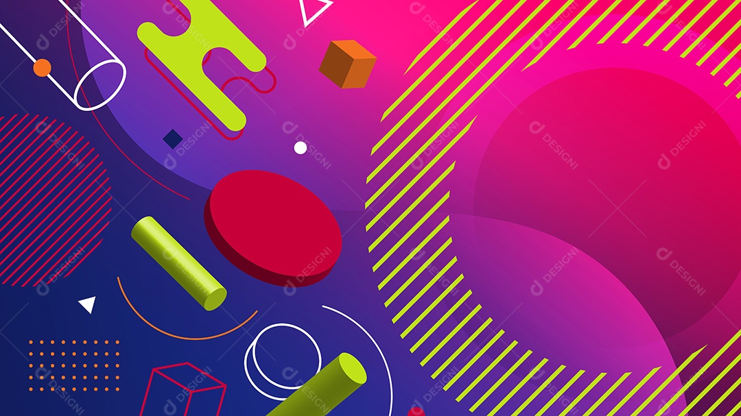 Forma Dinâmica Fluida Colorida Abstrato 3D Vetor EPS