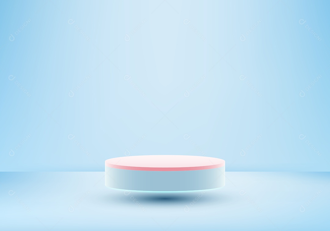 Cenário Azul Realista 3D Ilustração Vetor EPS