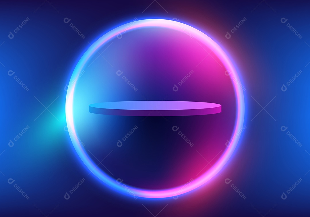 Cenário Futurista Realista 3D Ilustração Vetor EPS