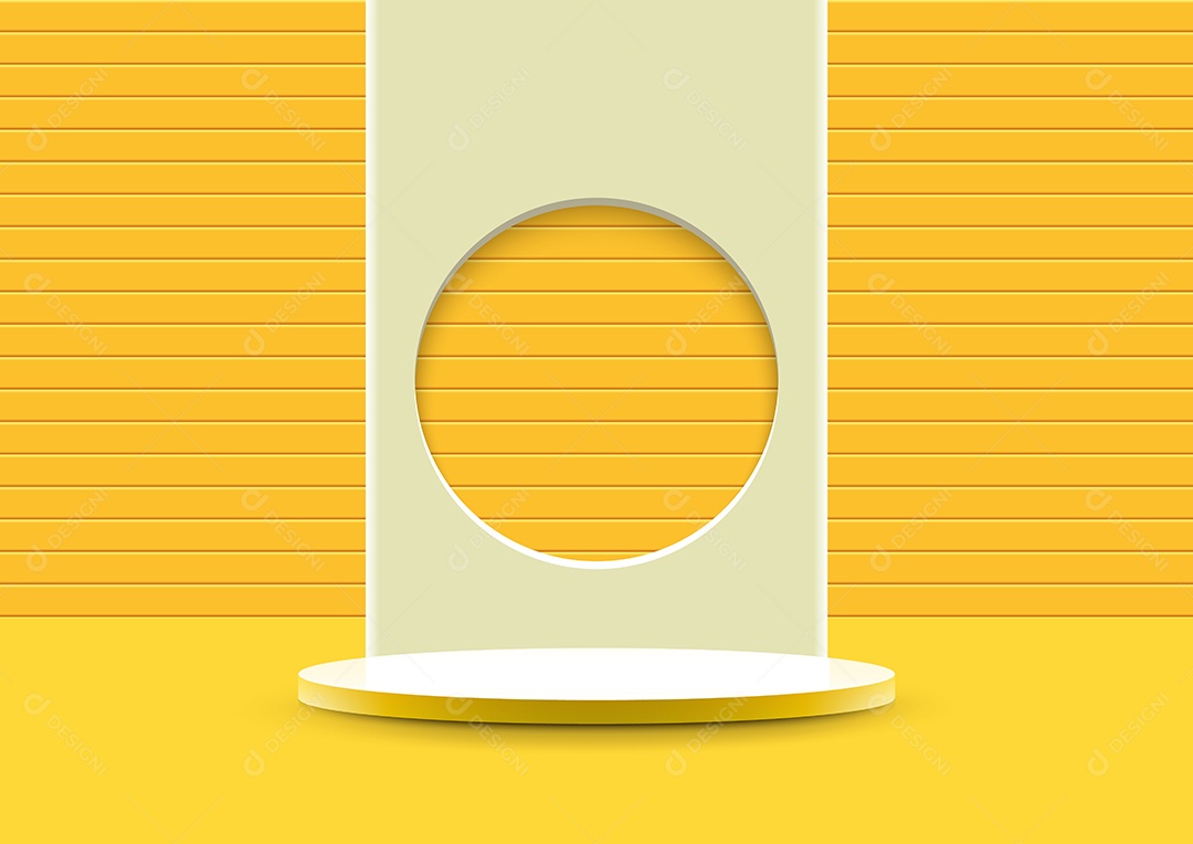 Cenário Amarelo Realista 3D Ilustração Vetor EPS